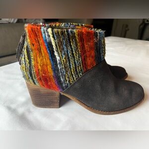 Toms Multicolor Knit Ankle Boots